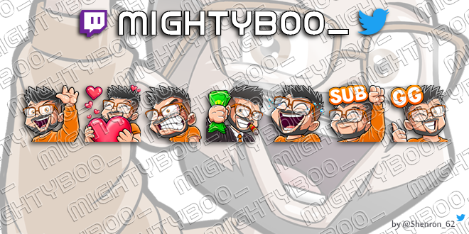 Les nouvelles emotes sont là ! Un grand merci à <a href="/Shenron_62/">Shenron_62</a> pour son excellent travail !

Je vous donne rendez-vous lundi à partir de 9h30 pour les découvrir ensemble !

➡️ twitch.tv/mightyboo_