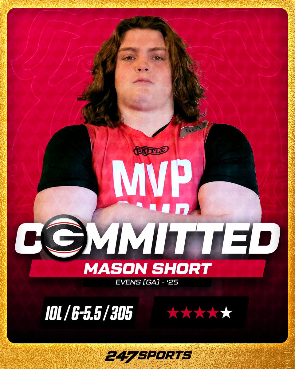 Here’s everything you need to know about Georgia’s newest OL commit Mason Short. “We knew he was special the moment he stepped on campus” 🐶 247sports.com/college/georgi…