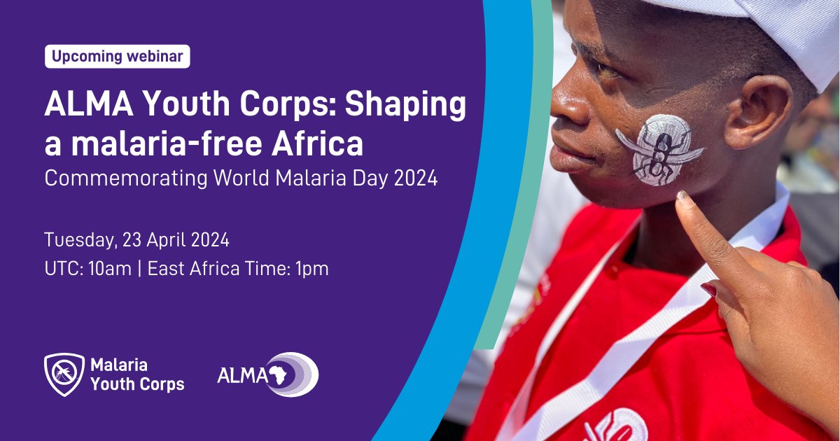 🚨Webinar Alert!🚨 #WorldMalariaDay 2024 is quickly approaching. Join us and @MalariaCorps for an insightful webinar to highlight the work of #youthchampions in defeating #malaria. 🗓️ Tuesday, 23 April 2024 ⏰ East Africa Time: 1pm ➡️ Register now: bit.ly/3U2Wven