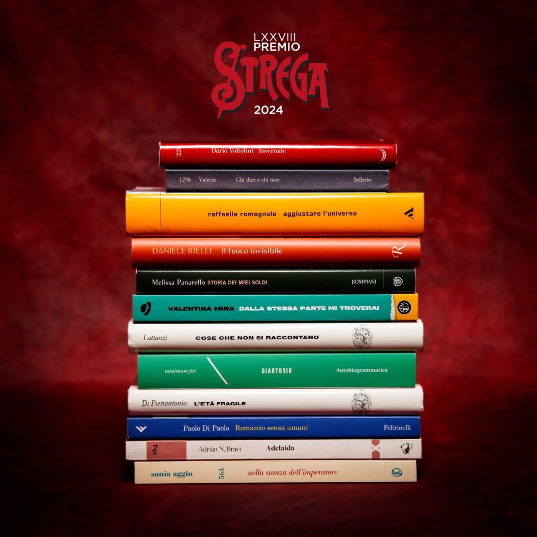 Tra le 82 opere proposte quest’anno dagli Amici della domenica, il Comitato direttivo del premio ha scelto i seguenti titoli che si disputeranno l’edizione 2024 del #PremioStrega. 

Per maggiori informazioni visita il sito: 
premiostrega.it/PS/