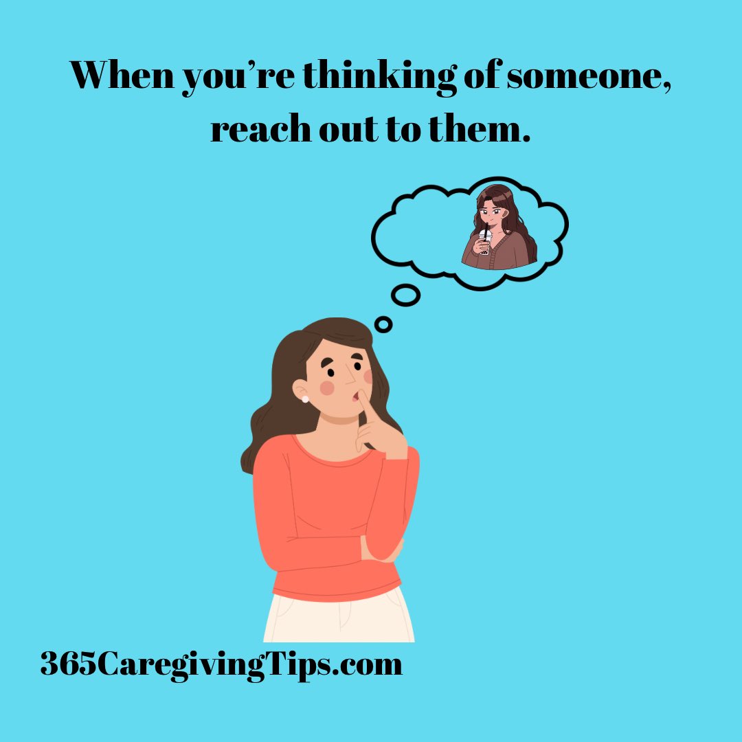 Time again I’ve had it happen that I keep thinking about somebody so I call or send a text and they’re going through something. They needed to hear from me. Don’t worry about why you are thinking of someone just contact them. #call #text