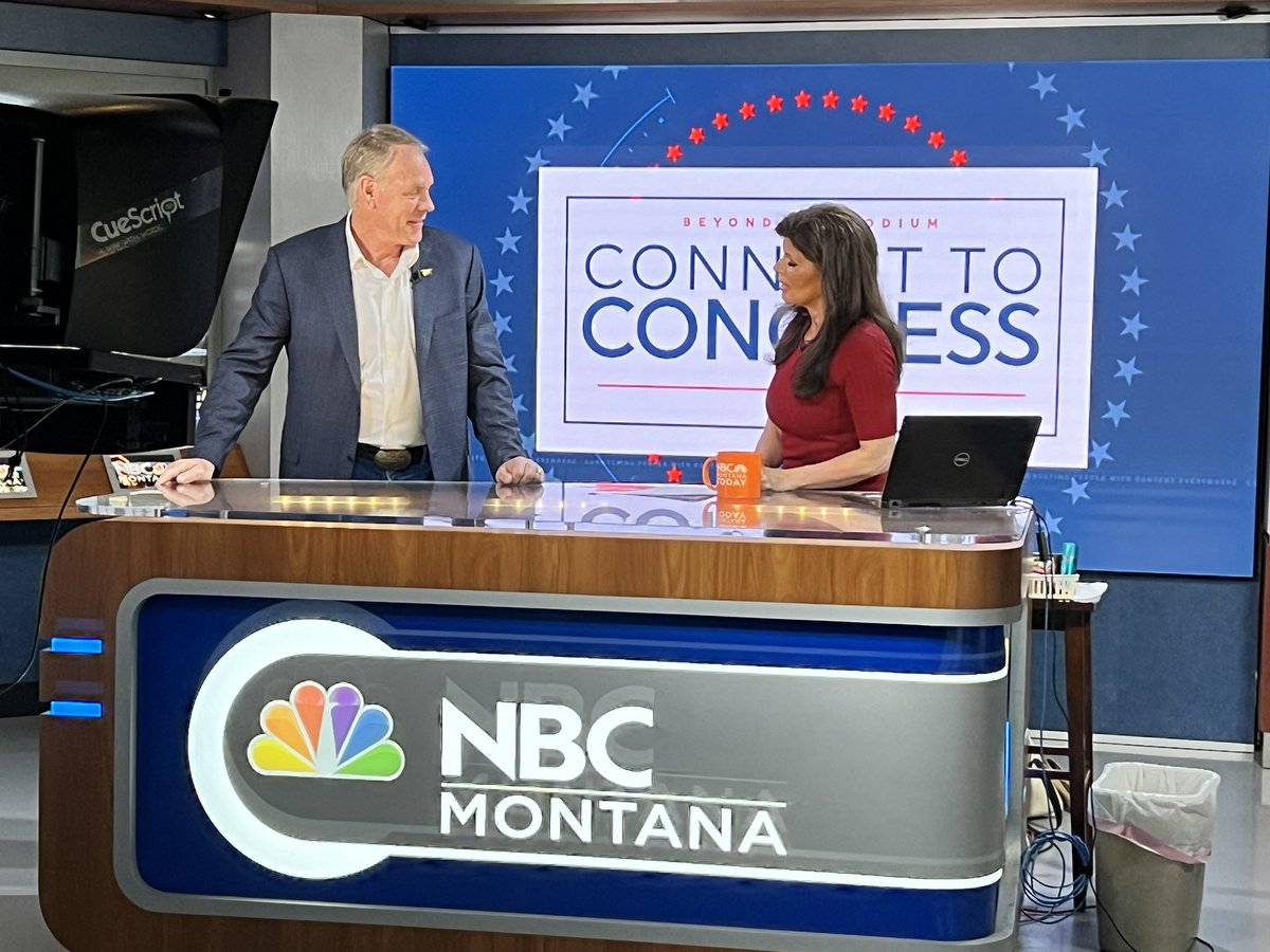 It’s always good to be live in studio with @NBCMontana and @HeidiNBCMT. Today we talked Flathead Lake levels, the timber industry/forest management, and the crisis and our borders and the correlating strain on schools, healthcare, housing & law enforcement.