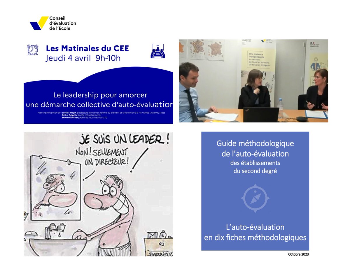 👍 Merci aux participants très nombreux  qui ont assisté, ce 4 avril, à la première des Matinales consacrées au leadership et intitulée : « Le leadership pour engager une démarche  collective d’auto-évaluation » ❗ 
Merci à <a href="/LaetitiaProgin/">Laetitia Progin</a>, professeure d’université à Lausanne et