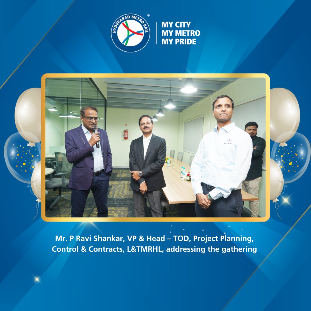 Celebrating the launch of 'Office Bubbles' at HITEC City Metro Station! Check out exclusive photos capturing the inauguration with Mr. KVB Reddy, MD & CEO, L&TMRHL , welcomed by R Shiva Sharat Reddy, MD of Trendz Workspace, in the presence of senior L&TMRHL members. Witness the…