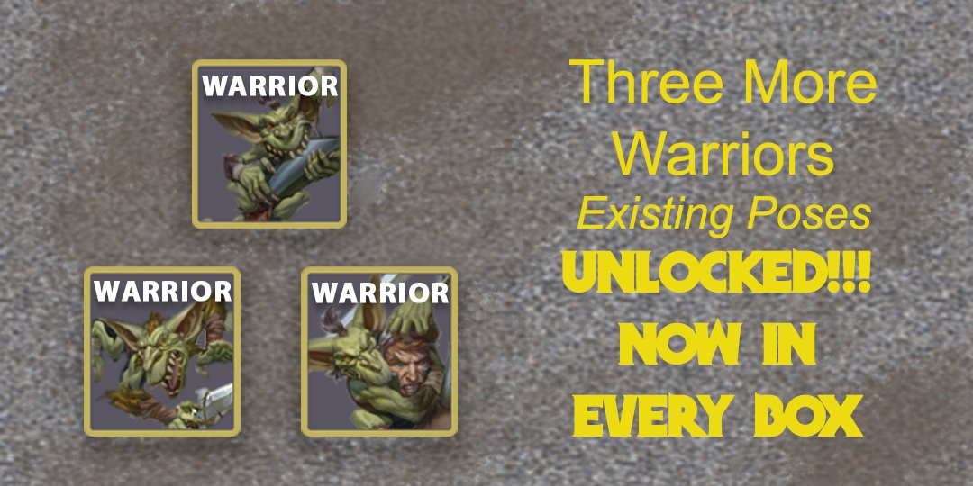 Heading into final 24 hours and we unlocked three more warriors for each box. Loot Goblin is next at $60K. Head over and back it now... backerkit.com/c/projects/tre…