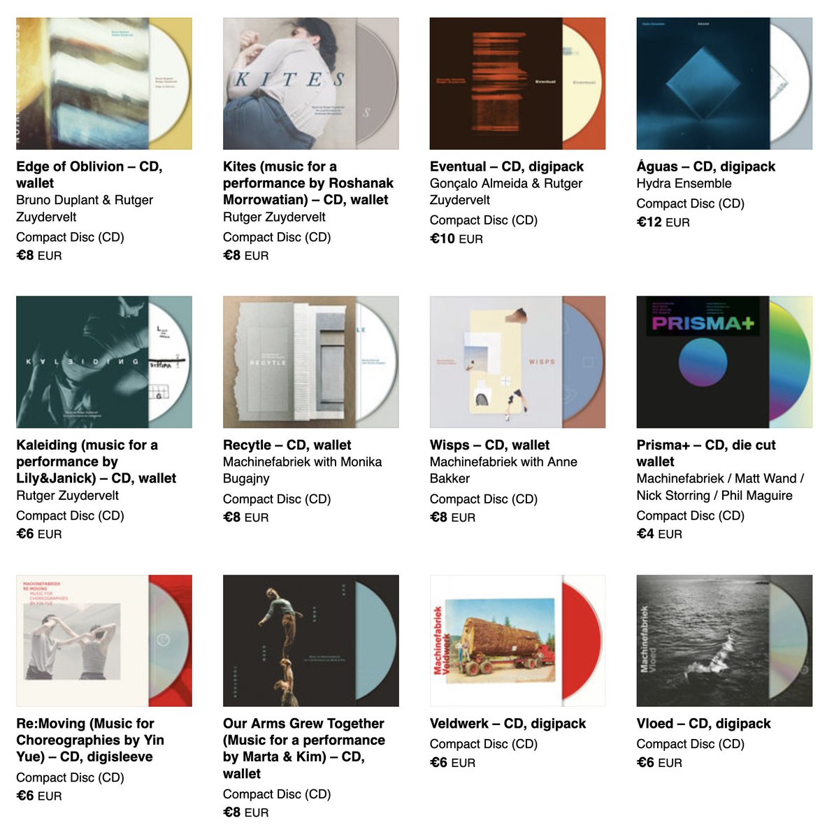 It's #bandcampfriday and I've lowered the prices of a few CDs I'm selling. Very limited copies left of some... machinefabriek.bandcamp.com/merch