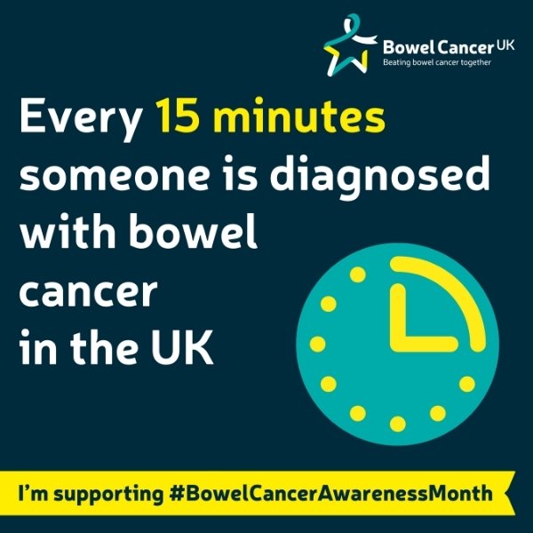 April is bowel cancer awareness month in the UK. Don't let the poo stigma put you off getting any symptoms checked out! #BowelCancer