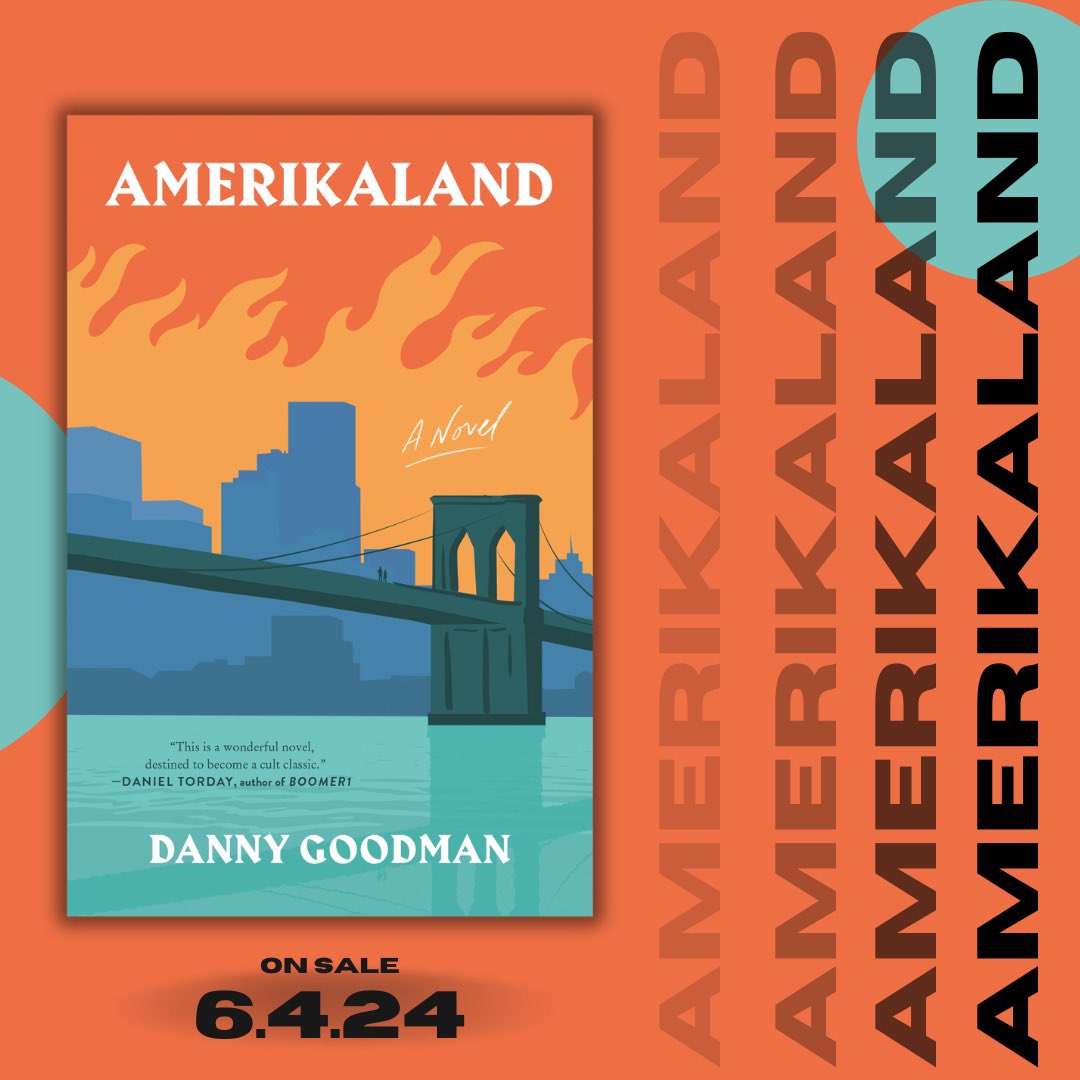 Hello, lovelies! What a day to preorder AMERIKALAND, a debut literary novel @KirkusReviews dubbed a “contemplative, richly imagined, and… thrilling exploration of the near future.” ❤️‍🔥📖🙏🏻🫶🏻 dannygoodman.me/buy-amerikaland