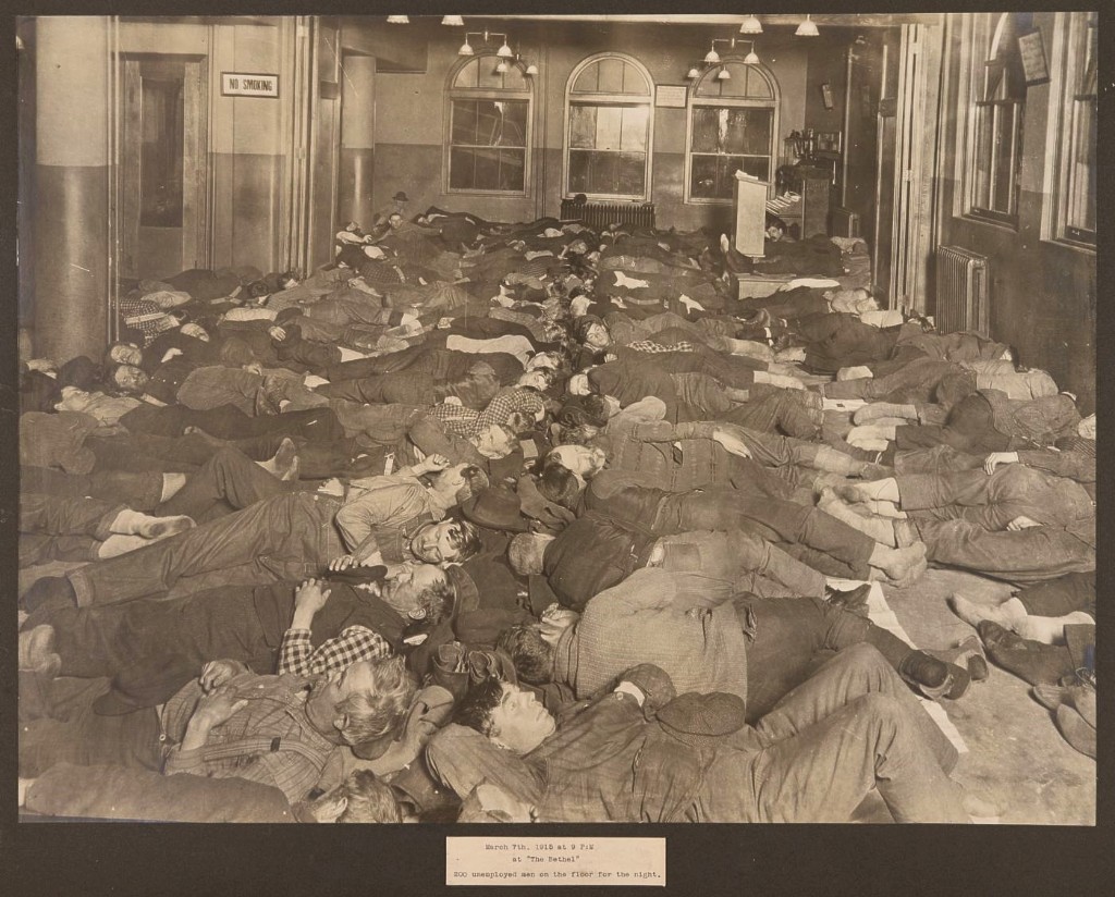 For this month’s #ArchivesHashtagParty, <a href="/usnatarchives/">U.S. National Archives</a> challenged us to share a thought-provoking #ArchivesSnapshot that tells a story. This pic of unemployed men finding shelter at The Bethel in 1915 shows a rarely-seen view of homelessness in the past. collection.mndigital.org/catalog/nemhc:…