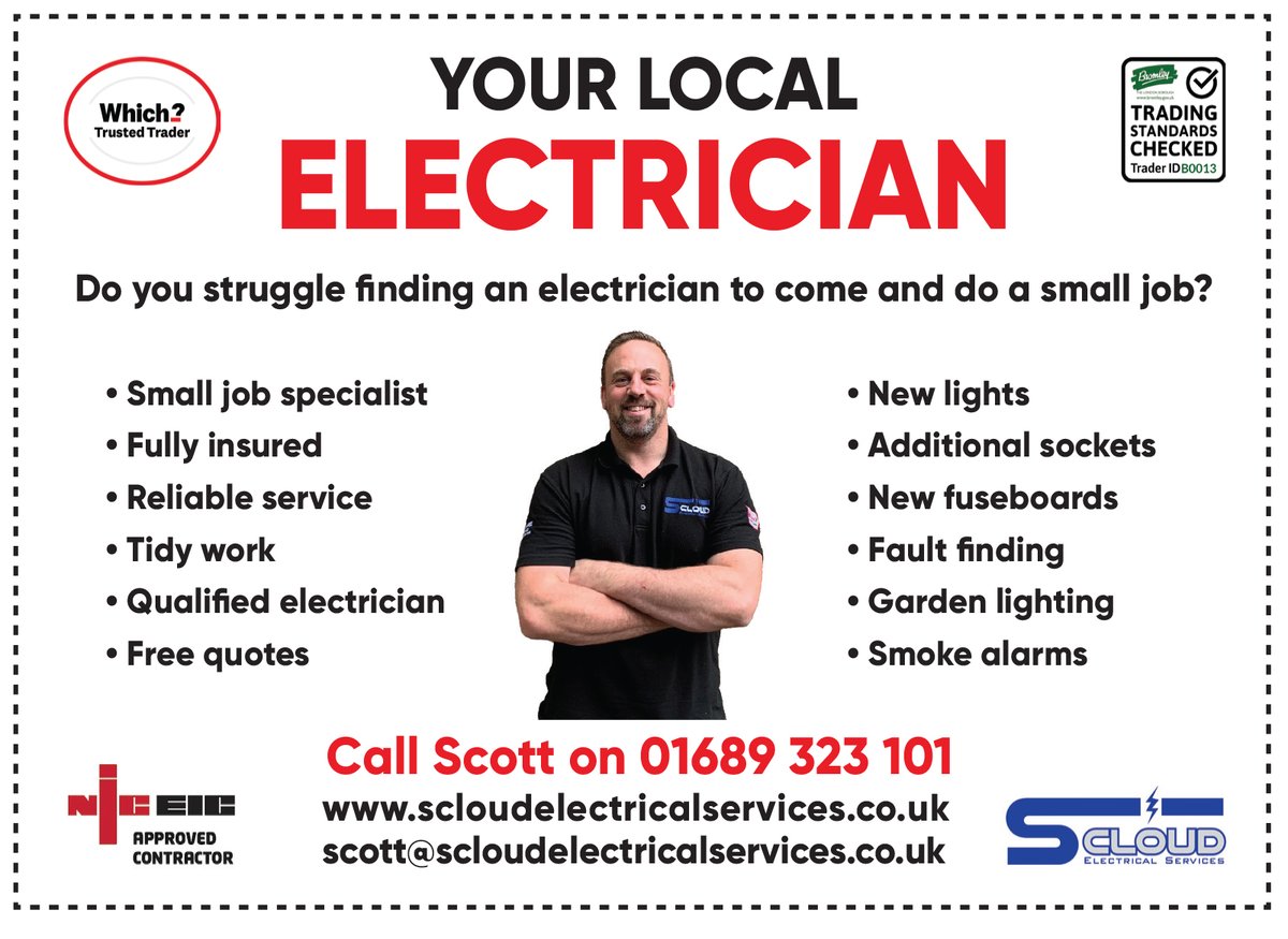 Do you struggle to find an electrician to come and do a small job? @scloudelectric1 can help! Contact today bit.ly/3ebCQka #localelectrician #electrician @Connect_London1