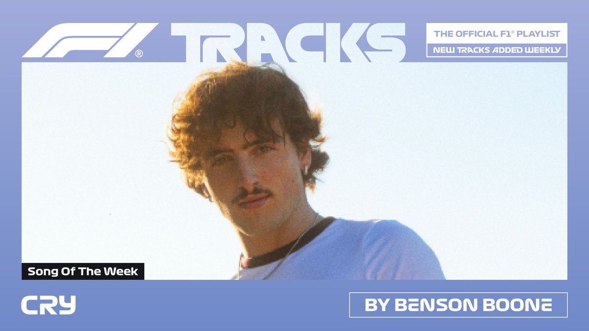 'Cry' from @bensonboone is your official #1 on F1 Tracks this weekend! 🙌 Tune in & turn it up NOW on @spotify  🎧  👉 F1Tracks.lnk.to/PlaylistTW   #F1Tracks #F1 #JapaneseGP