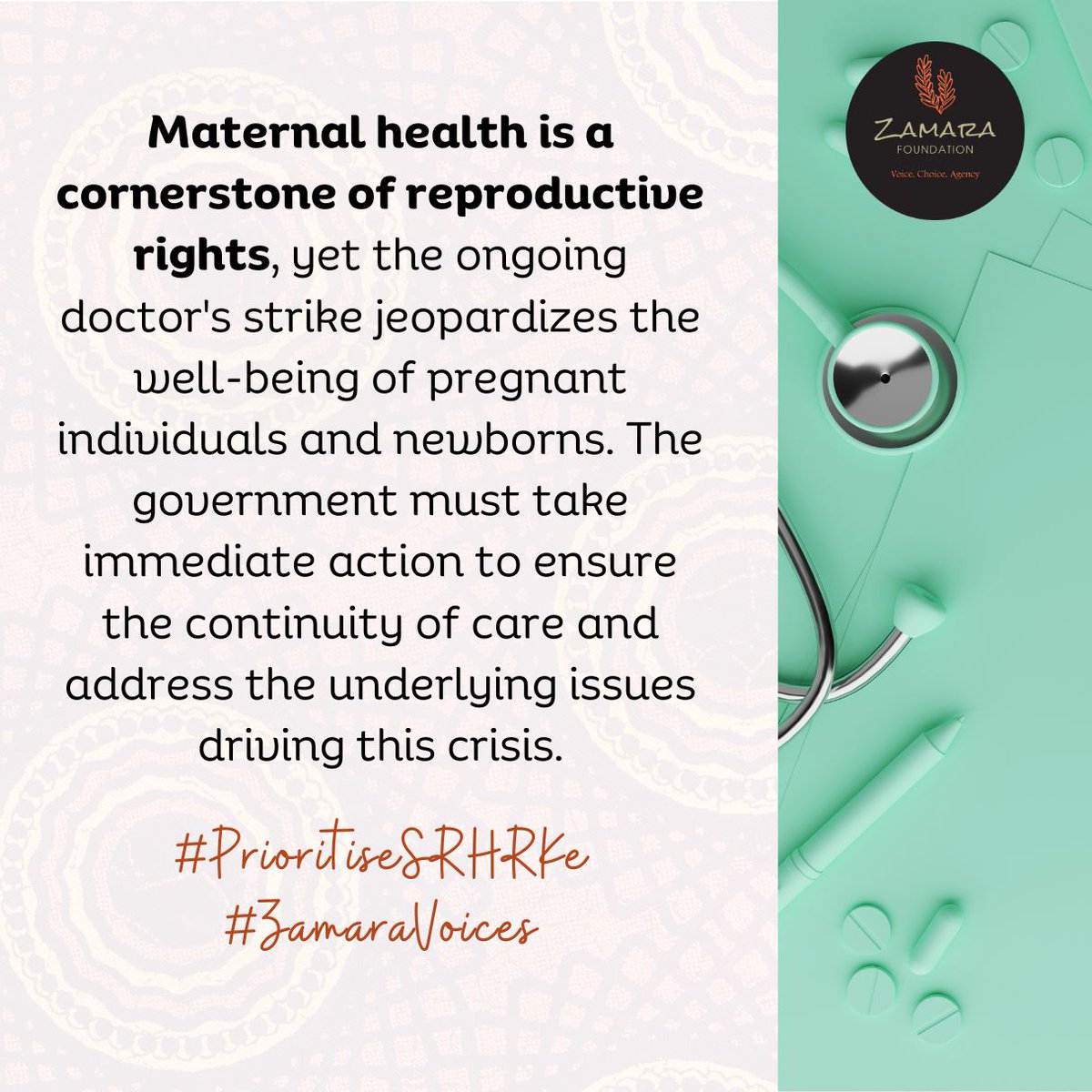 Continuity of care is essential to ensure maternal health #PrioritiseSRHRKe #zamaravoices @Zamara_fdn