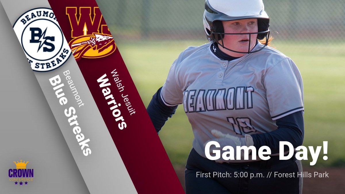 Game day! Our softball team will open the Crown Conference portion of its schedule today against Walsh Jesuit. First pitch is at 5:00 p.m. at Forest Hills Park. Go Blue Streaks!