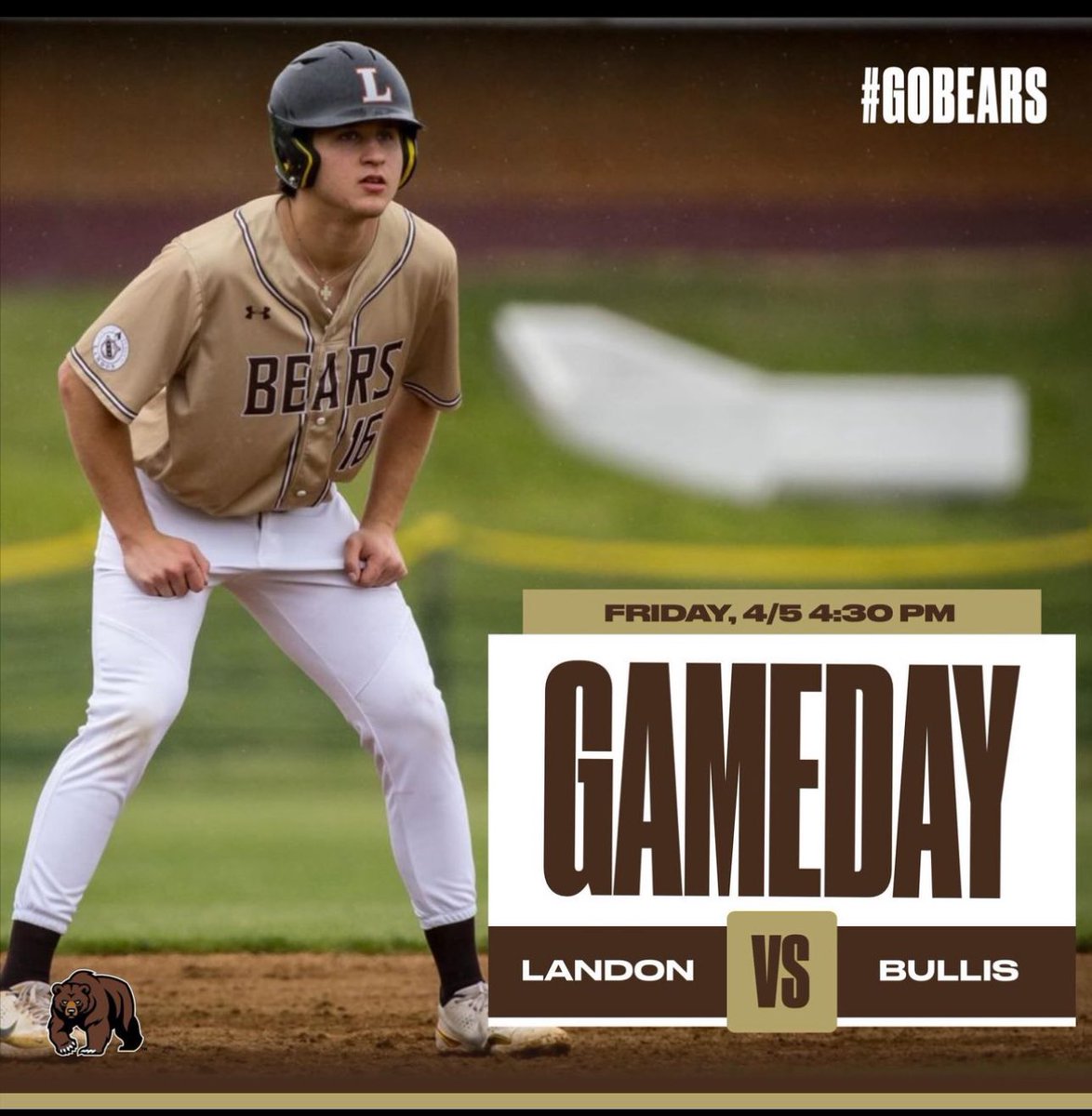 First IAC Game today vs. Bullis @ Home (David Armstrong Field) @ 4:30pm. #GOBEARS🐻⚾️ #SENIORNIGHT