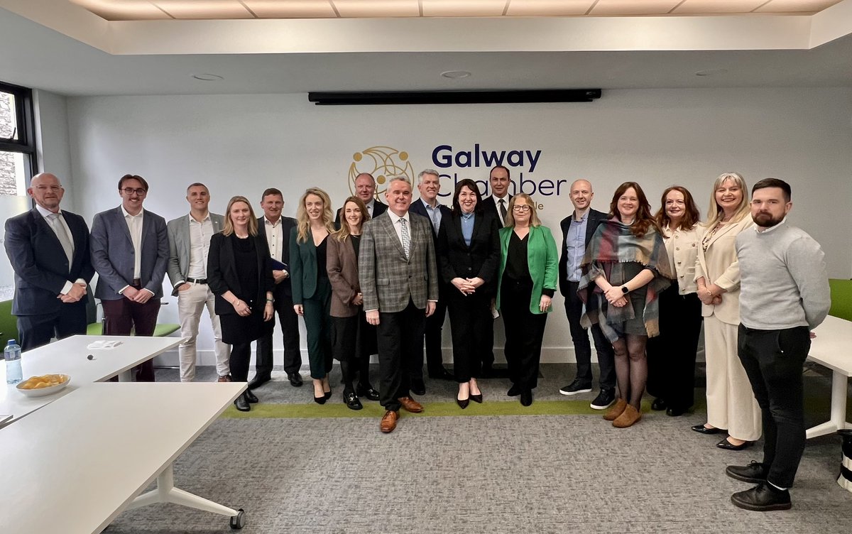 Delighted to visit @GalwayChamber today to meet with CEO @KennethDeery, and dynamic business leaders of 🇺🇸and 🇮🇪 companies in the Galway region.  Excited about future collaborations including welcoming members to #SelectUSASummit in June.