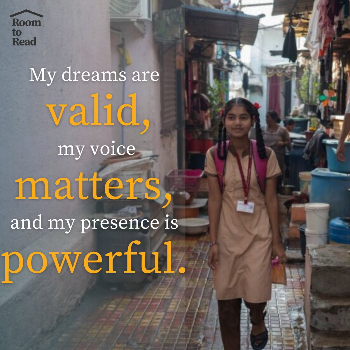 She embraces her power, charts her own path, and continually empowers herself at every step of the way! 💪✨ @roomtoreadindia supports “𝓗𝓔𝓡” in this transformative journey through #LifeSkills.👭📚 #girlseducation #genderequality #shecan #sdg4