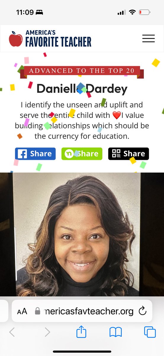 americasfavteacher.org/2024/danielle-…

Thanks everyone! Let’s keep the votes coming!!