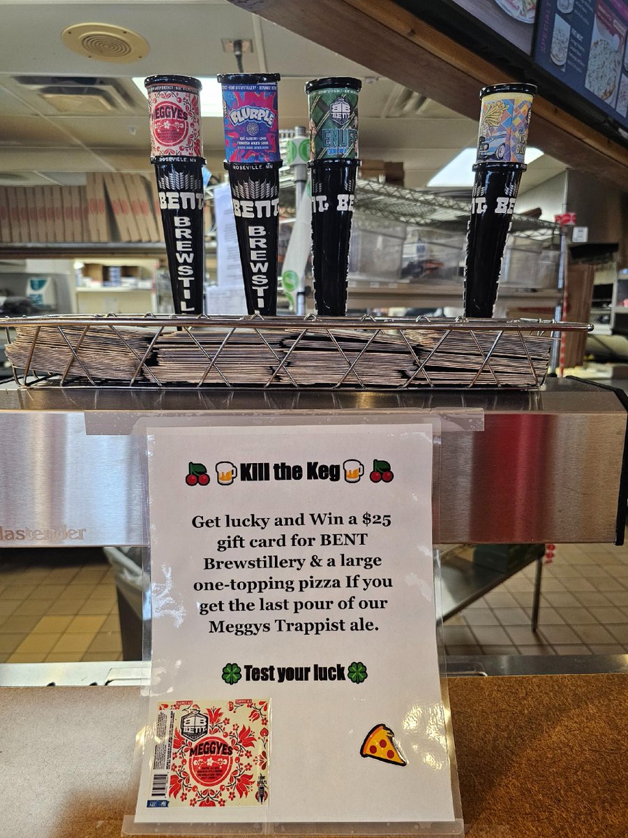 @davannis in Roseville 🍻

Kill the keg for a free pizza! You had me at #Meggyes

#Beer #TwinCitiesMN #RosevilleMN
