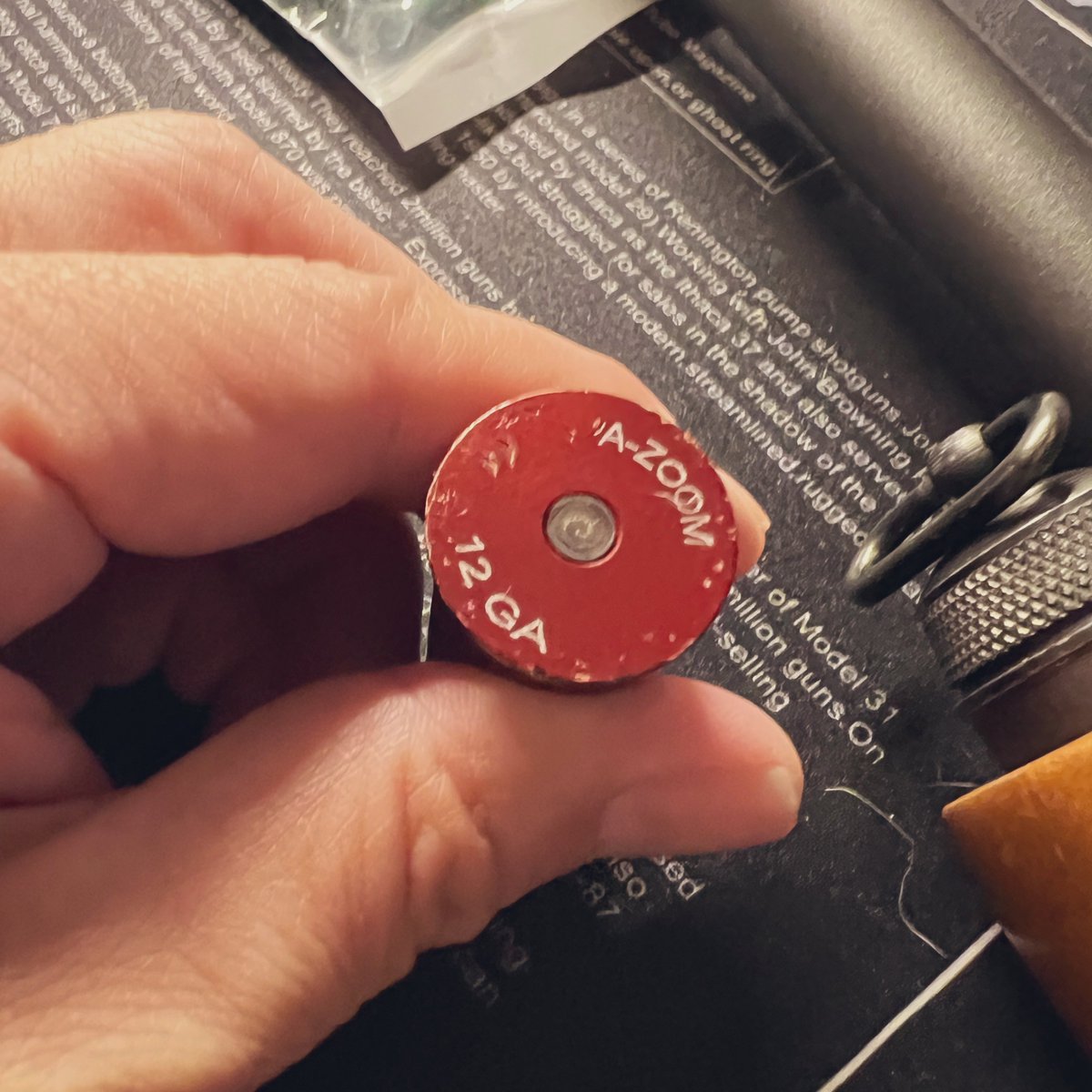 THINK_DESIGN_JP's tweet image. I got A-ZOOM snap caps at the gun shop near my house. It’s important things for reloading training and protect firing pin from dry fire. Hmmm… but I did reloaded and ejected some times. Then it got some scratches soon…. #Remington #snapcap #azoom