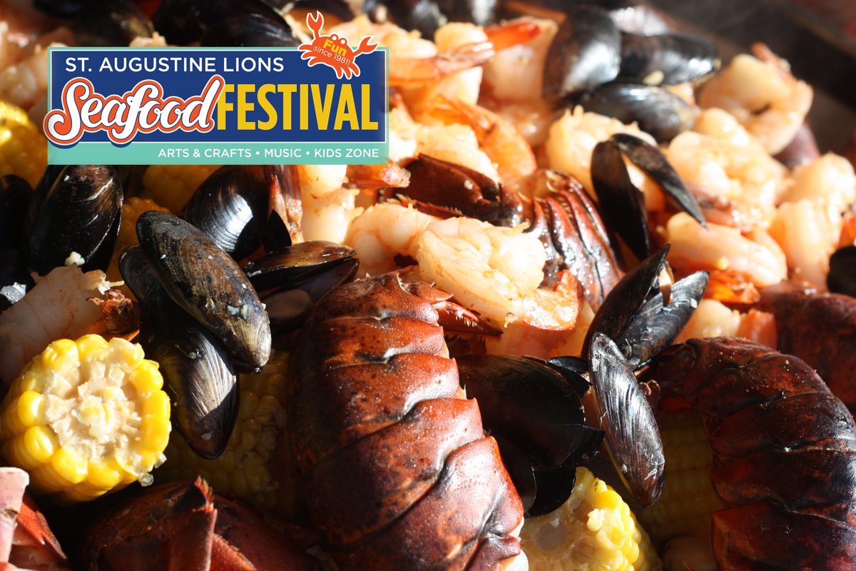 The St. Augustine Lions Seafood Festival, April 6 &amp; 7.
- seafood and other culinary vendors
- local/national entertainers
- arts &amp; crafts 
- kids activities
Free Parking 
Admission $10 adults. CASH ONLY at gate. Children 12 and under/active military free. 
lionsfestival.com
