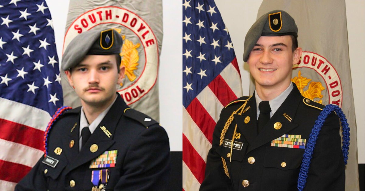 Two exceptional JROTC cadets from @southdoylehs have achieved a remarkable milestone by securing full-ride Army ROTC scholarships! 🏆 Find out more about these exceptional individuals on Hall Pass: bit.ly/4aZJgRB