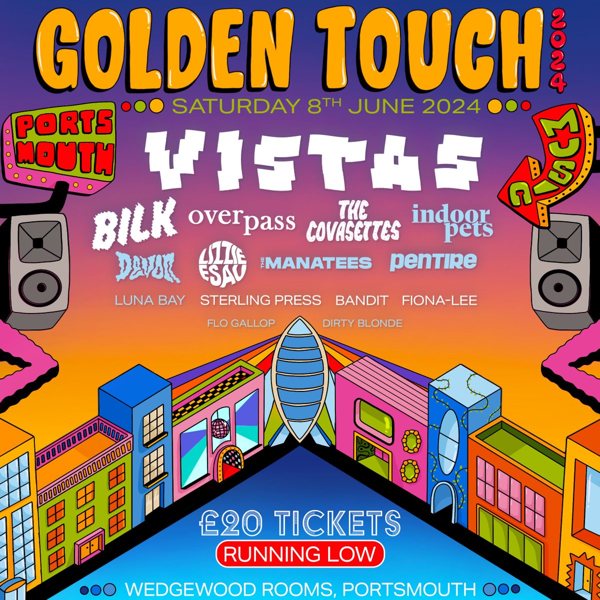 🌊WAVE 2! Look at all those names😍 @goldentouchfest have added @IndoorPets, Devon, @Themanateesband, @Flo__Gallop plus many more to the lineup😎 Remaining tickets from our website