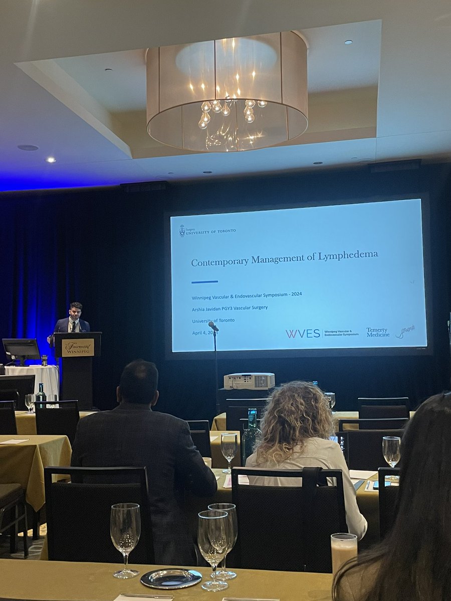 U of T residents <a href="/TiamFeridooni/">Tiam Feridooni</a> <a href="/abehdinan/">Asha Behdinan</a> and <a href="/APJavidan/">Arshia Javidan</a> presenting their talks at the 2024 Winnipeg Vascular and Endovascular Symposium!