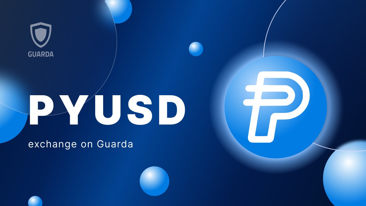 #PYUSD is on the rise, thanks to @PayPal's U.S. integration for overseas payments. As #stablecoins capture headlines, explore $PYUSD's stability on @GuardaWallet. Get involved, manage and exchange PYUSD on Guarda 👉 grd.to/ref/twi_app