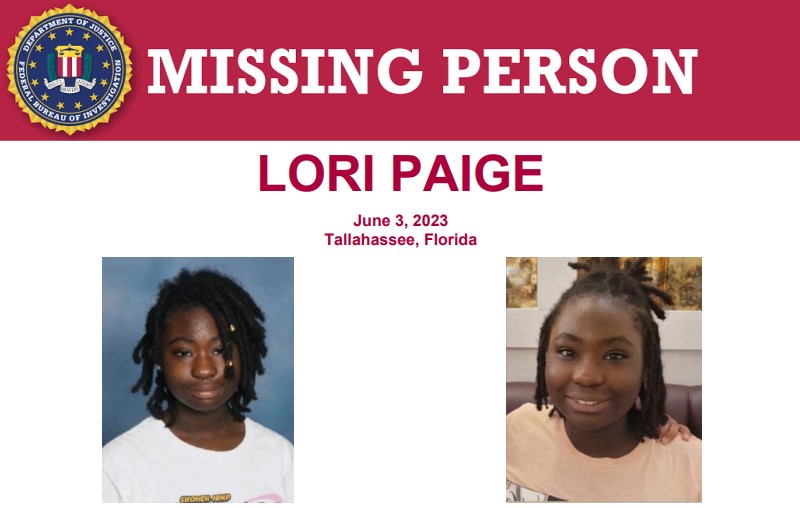 #FBI Jacksonville continues to aid in the search for missing 12-year-old Lori Paige from Tallahassee. She has ties to Florida, Georgia, and Tennessee. If you have any information, contact the FBI or Tallahassee Police Department. fbi.gov/wanted/kidnap/…