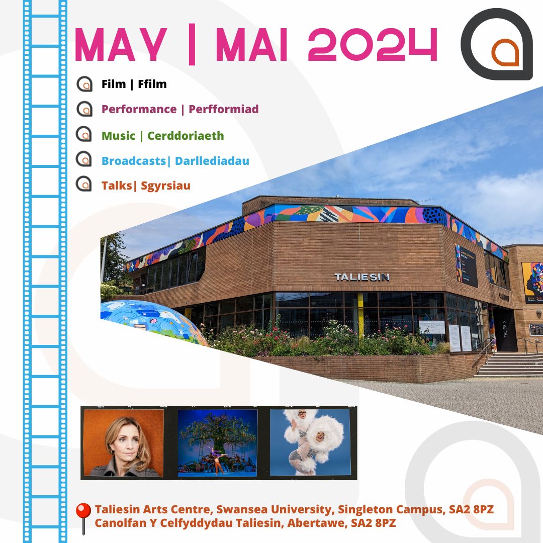 🌱 May | Mai 2024 🌱 We have a fantastic May | Mae gyda ni mis Mai gwych. Book here - taliesinartscentre.co.uk/en/all-events . . . #May2024 #Taliesin #ArtsCentre #Film #Ffilm #Performance #Perfformiad #Music #Cerddoriaeth #Broadcasts #Darllediadau #Talks #Sgyrsiau