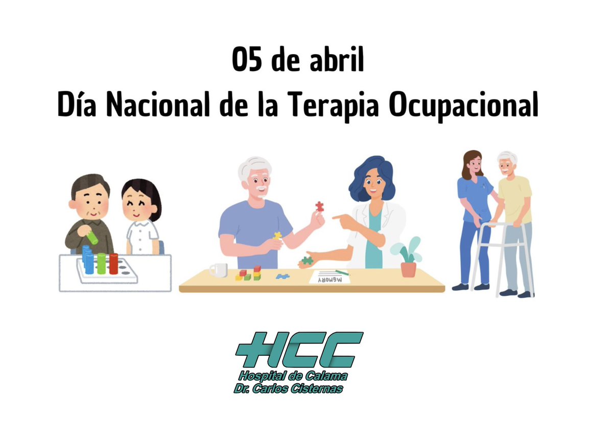 ¡FELIZ DÍA, TERAPEUTAS OCUPACIONALES DEL HOSPITAL DE CALAMA!
En este día especial, queremos enviar un cálido saludo a nuestros valiosos terapeutas ocupacionales.
Gracias por su compromiso y entrega con los loínos.

¡Felicidades¡

#TerapeutasOcupacionales #HospitalDeCalama #calama