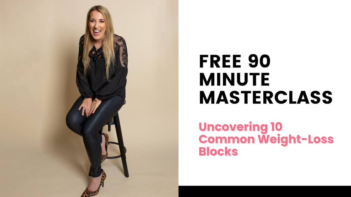 Ready to end the cycle of weight-loss frustration? Join me for a transformative free Masterclass where we'll uncover the 10 common blocks that could be hindering your progress and much more! Secure your spot below!

amber-romaniuk.mykajabi.com/10-weight-loss… 

#weightloss #freeclass #health