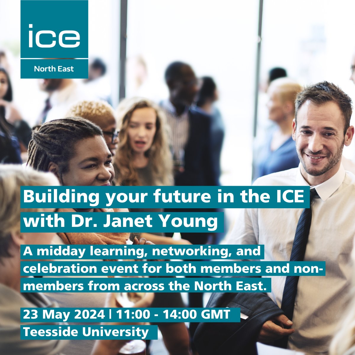 💡Building your future in the ICE with Dr. Janet Young
🗓️23 May 2024 | 11:00 - 14:00
📍Teesside University

Join us for a lunchtime event as we hear from Dr. Janet Young and our incredible degree apprentices about what the ICE has to offer. 

Book now👇
ice.org.uk/events/latest-…