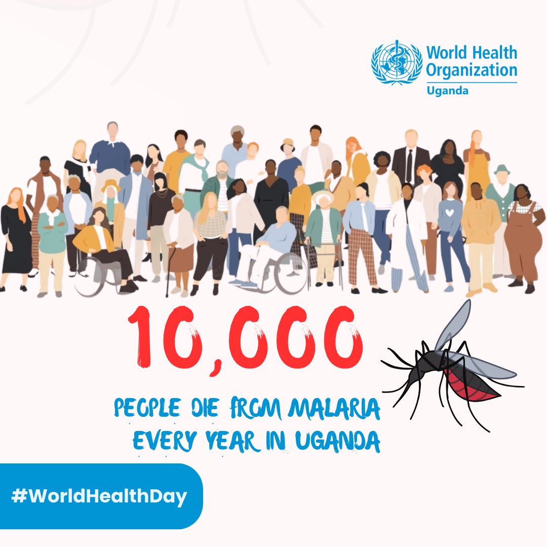 Every year, over 10,000 people die from #malaria in #Uganda. @WHO supports @MinofHealthUG to deploy the new malaria vaccine (R21 / Matrix-M) to improve disease prevention. #MyHealthMyRight