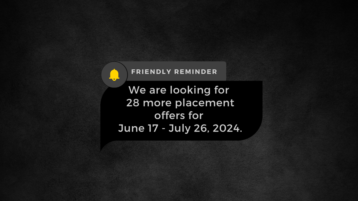Our clinical community is critical to enabling student learning and progression through the MScPT entry to practice program. We are looking to you for 28 more placement offers for the June 17 - July 26 placement period. Please submit your offer here: bit.ly/43Cd0Ba 👍