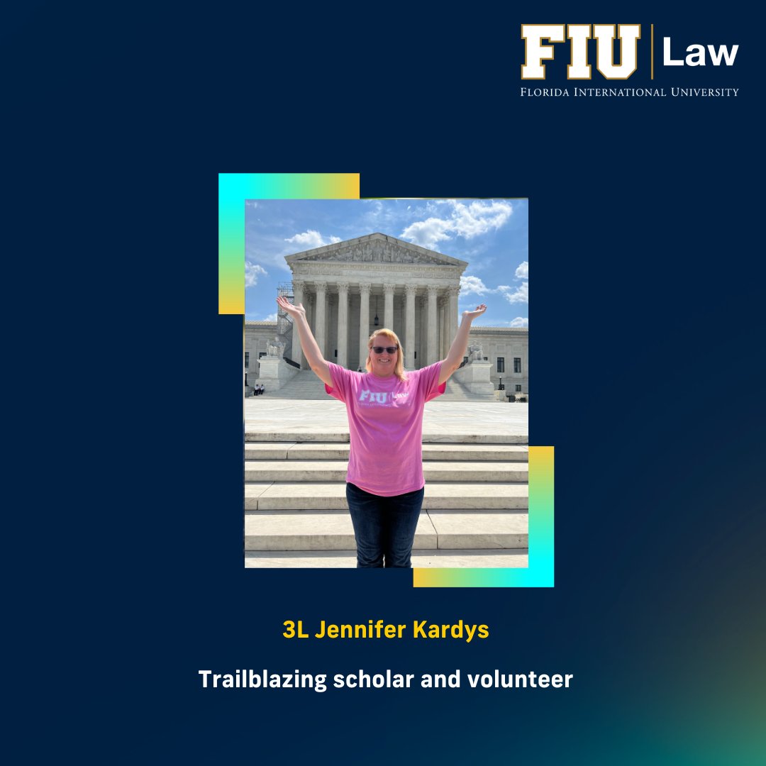 Jennifer Kardys, a third-year law student at @FIULaw, brings a unique perspective to legal education through her diverse academic background and commitment to community service. Read more: bit.ly/3VHUVzW