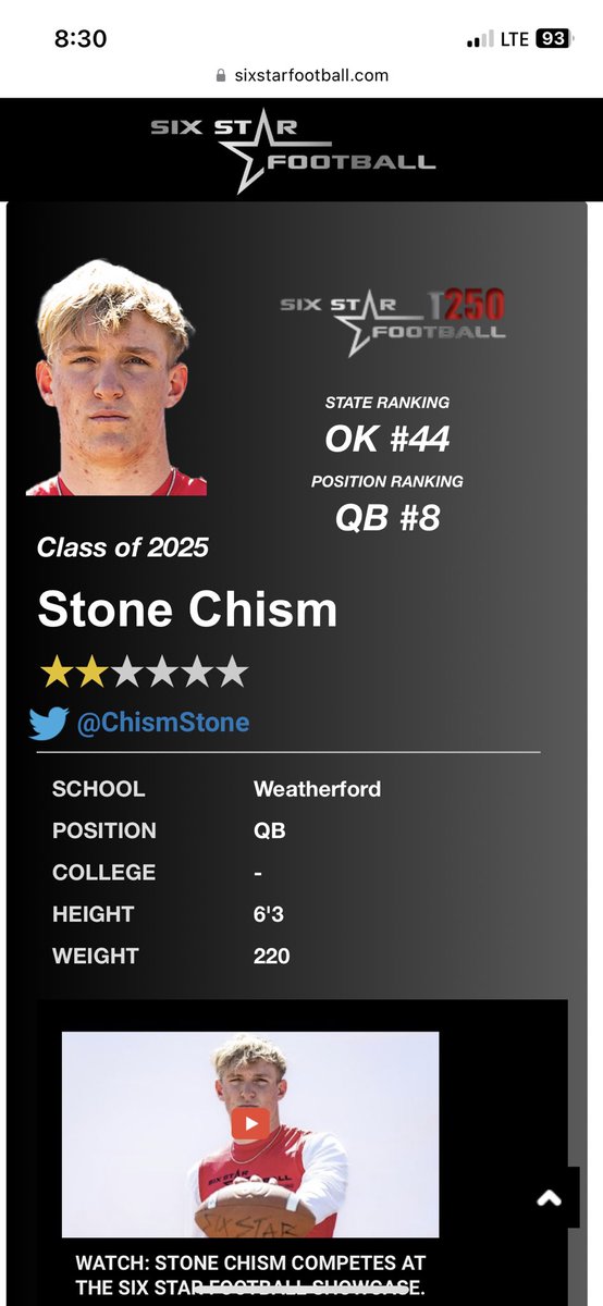 Thank you @6starfootballOK for the ranking!!
@toby_chism_nsr