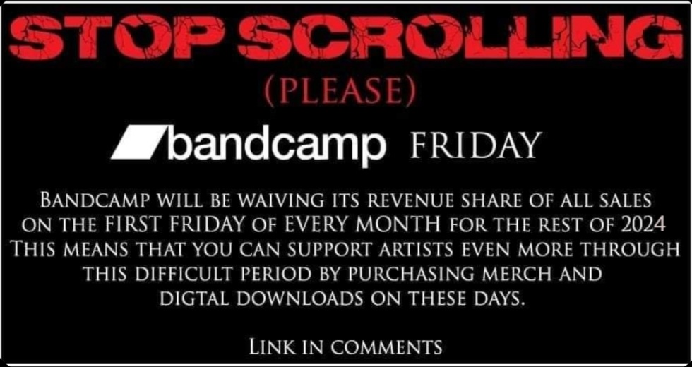 🤘😊🔥Hey Look! 👀 today's the fuckin day! Post your Bandcamp links! Get some goods! Show me what ya got eh!
