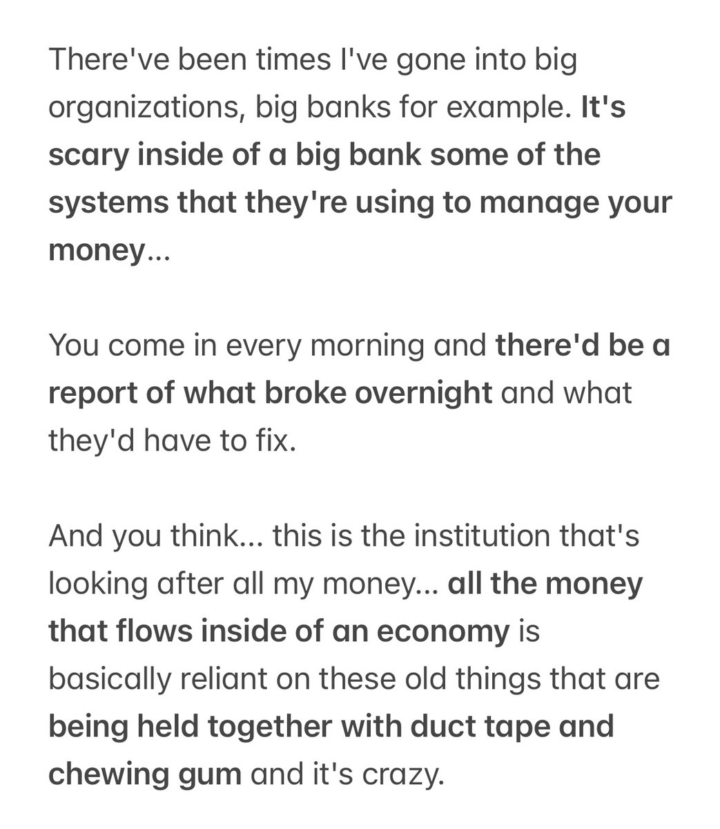 👂 <a href="/calebporzio/">Caleb Porzio ⚡️</a> listening to your Notes on Work episode "Bugs in finance apps"...

Your trust in financial institutions would instantly evaporate if you ever took a close look at their systems 😂 

x.com/joseph_silber/…