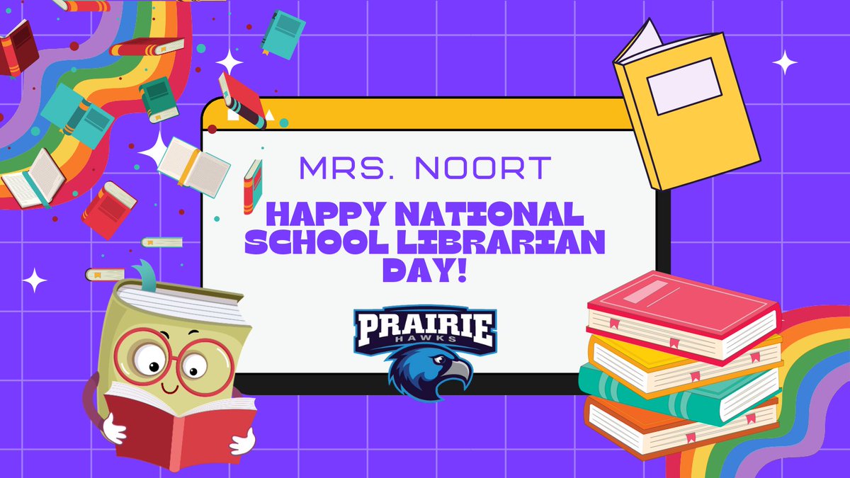 Yesterday was a special day in the Media Center <a href="/Prairie_Hawks/">Prairie School</a>. We celebrated <a href="/MrsNoort/">Mrs.Noort</a> because of  the amazing Librarian she is!  We are thankful for her every day!  <a href="/OSD135/">Orland District 135</a> #Resilient135