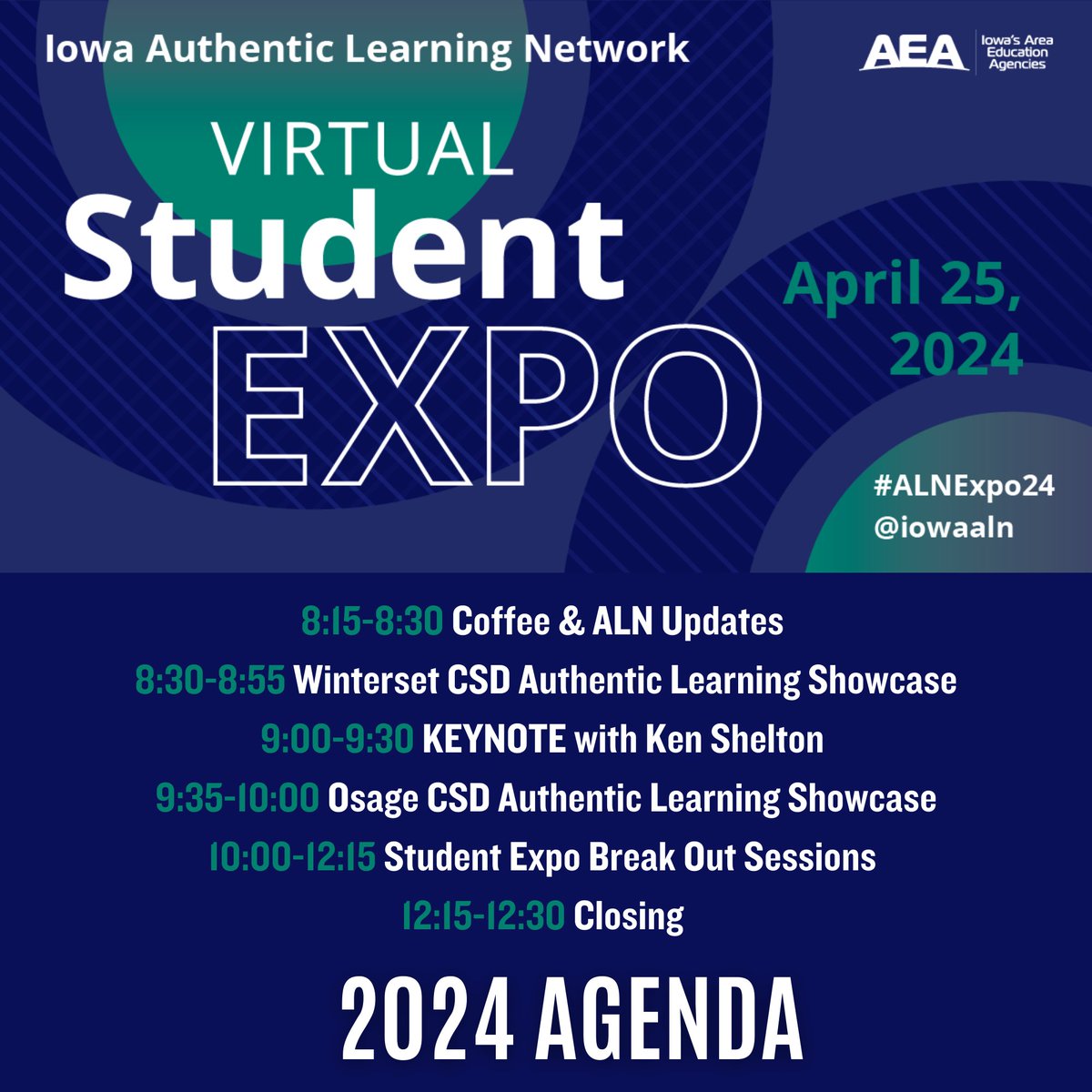 Looking forward to our annual student expo where students have an authentic platform to share their #authenticlearning stories!! 20 more days! Register at bit.ly/ALNexpo24 🎉 @IowaALN @iowa_aea @k_shelton @OsageCSD @WintersetSchool @AEAlearning @IowaCHWBL