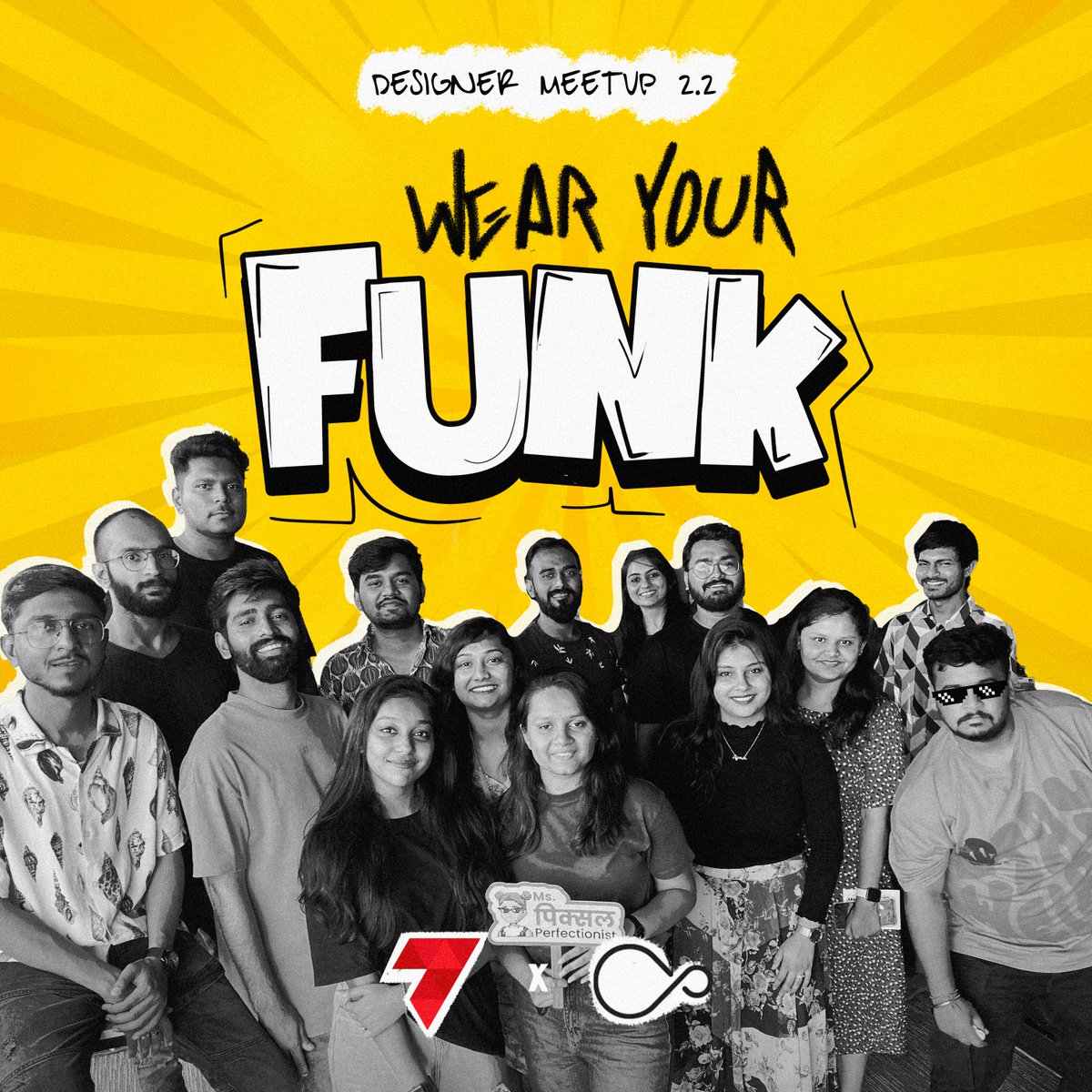 Wear your funk 😉 Wear your cool😍 See you tomorrow at the most buzzing Design Event in Ahmedabad by @SandcupStudio 🚀 #designmeetup #designers #design #designlife #meetup #ahmedabad