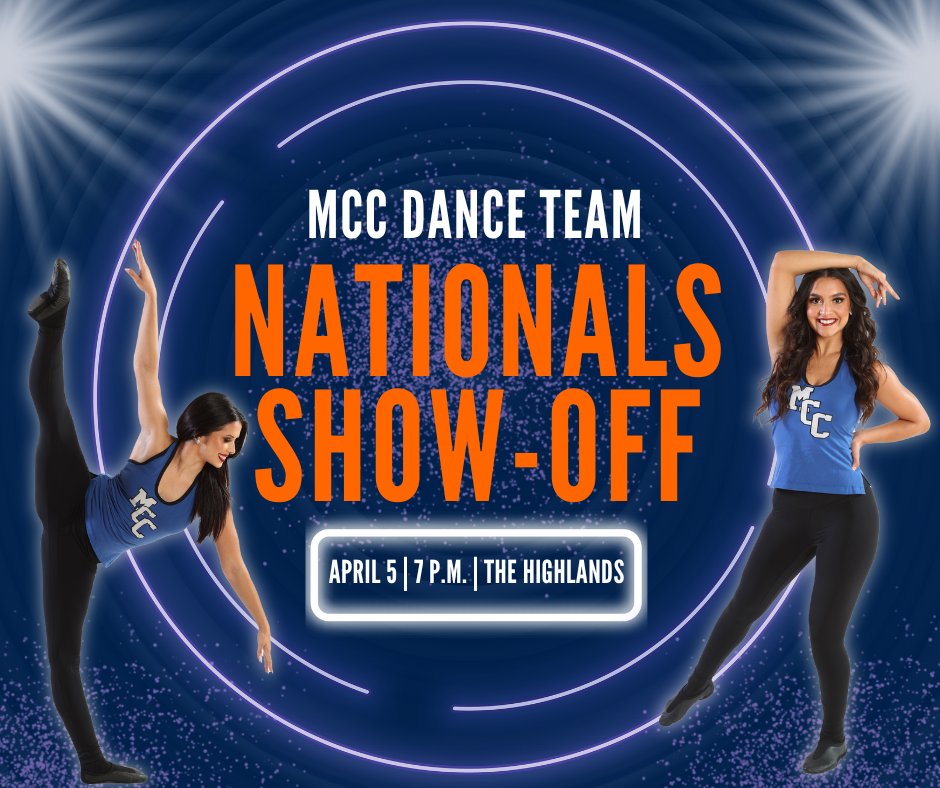 McLennanSports's tweet photo. Tonight's the Night! Come out to The Highlands at 7 p.m. to see the amazing MCC Dance Team perform their competition routines before heading to the NDA Collegiate National Championship next week in Daytona Beach, Florida! #MCCDance #GiveItAllYouGot https://t.co/1cawCMopkg