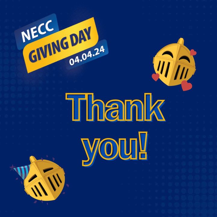 Wow! What an amazing day! Thanks to you, we successfully completed both Giving Day challenges this year and helped raise money for the NECC Fund! To everyone who helped our students by donating and sharing in the excitement with us - thank you!