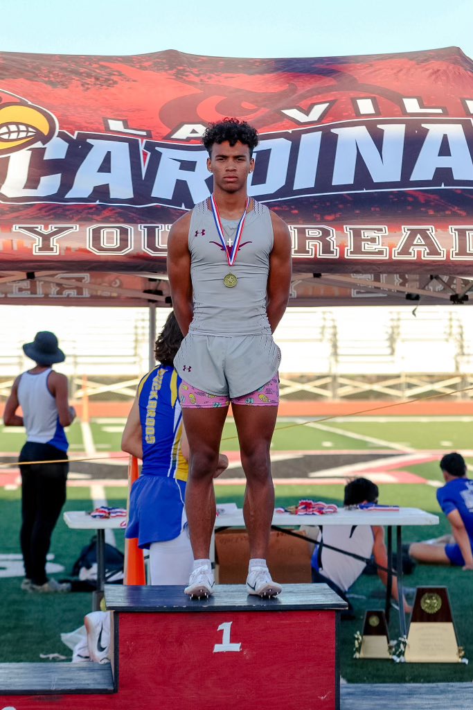 Bryan King (@bryan_king3) on Twitter photo District Champ
Long jump🥇(sb 19’5)
Triple jump🥇(sb 41’1)
100m dash🥇 (sb 10.74)
200m dash🥇 (sb 22.04)
Area up next ✅
<a href="/dctf/">Dave Campbell's — TexasFootball.com</a> <a href="/txhsfball/">🔥South Texas Bloodsport🏈</a> <a href="/STFUnltd/">South Texas Football Unlimited🏈</a> <a href="/qmartinez/">Quinton Martinez</a> <a href="/LarissaLiska/">Larissa Liska</a> <a href="/Benny_Espinoza1/">Benny Espinoza</a> <a href="/LaneRanly/">Lane Ranly</a> <a href="/Dreamkillers7v7/">Stxdreamkillers7v7</a> District Champ
Long jump🥇(sb 19’5)
Triple jump🥇(sb 41’1)
100m dash🥇 (sb 10.74)
200m dash🥇 (sb 22.04)
Area up next ✅
<a href="/dctf/">Dave Campbell's — TexasFootball.com</a> <a href="/txhsfball/">🔥South Texas Bloodsport🏈</a> <a href="/STFUnltd/">South Texas Football Unlimited🏈</a> <a href="/qmartinez/">Quinton Martinez</a> <a href="/LarissaLiska/">Larissa Liska</a> <a href="/Benny_Espinoza1/">Benny Espinoza</a> <a href="/LaneRanly/">Lane Ranly</a> <a href="/Dreamkillers7v7/">Stxdreamkillers7v7</a>