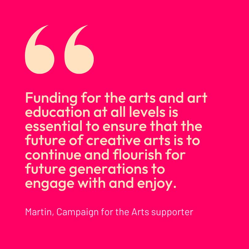 Defend arts access. Defend arts funding. Defend arts education! Share your views here - we'd love to hear from you: campaignforthearts.org/stories/#contr…