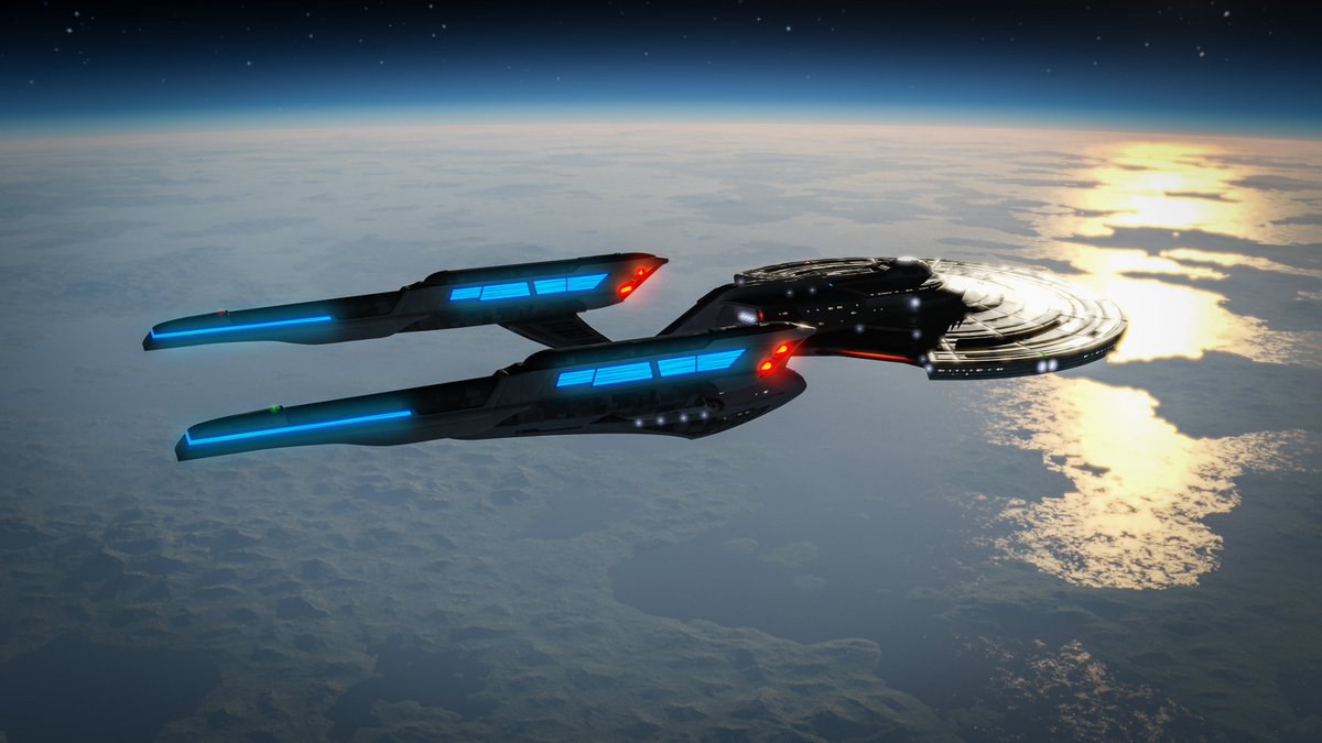 Happy #firstcontactday In 39 years, the Phoenix will be the first human ship to reach Warp 1. Seeing the warp signature, Vulcans will come to investigate, ushering in a new era for humanity among the stars Pictured below is my rendering of The Enterprise G from Star Trek Picard