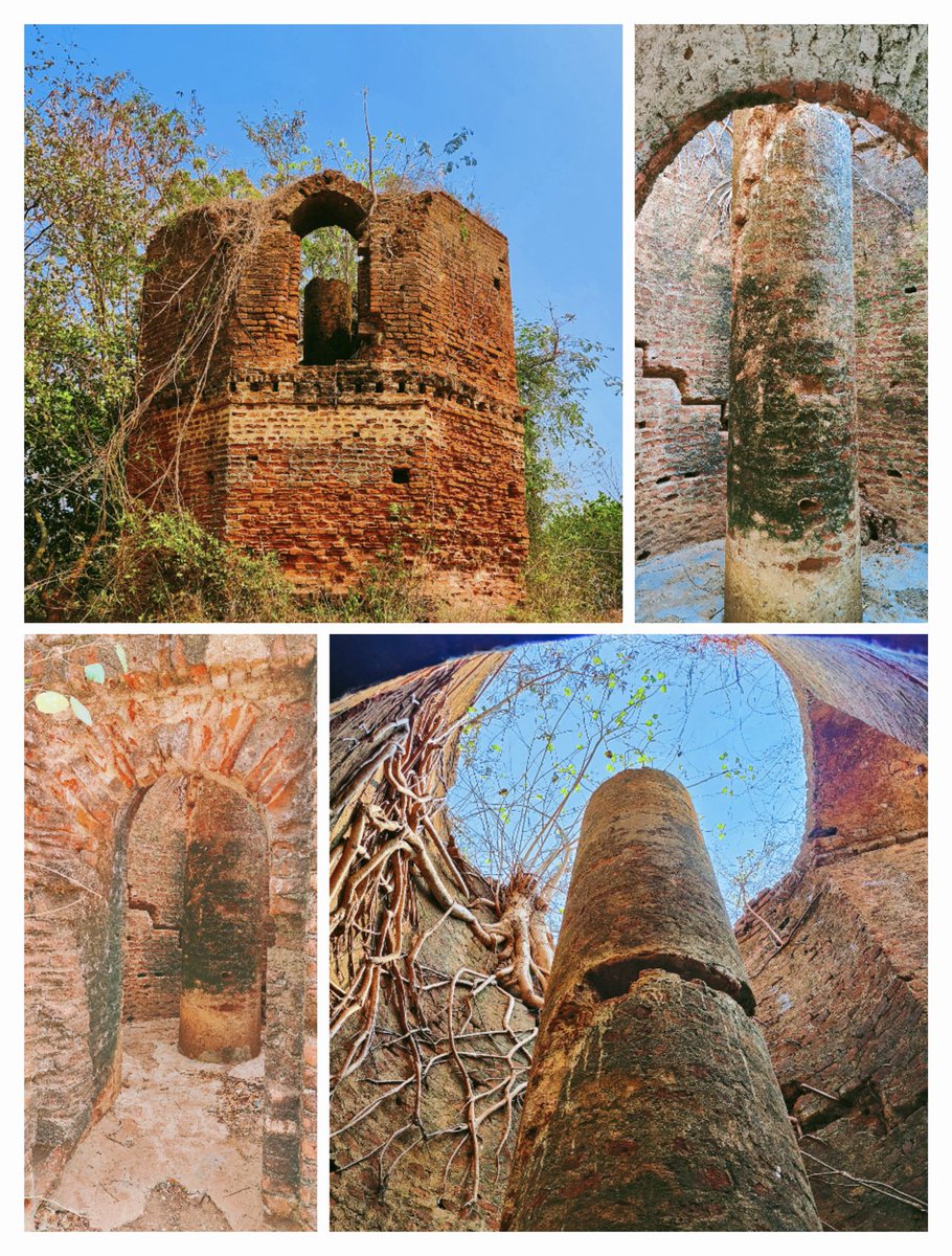 Ruins of a watch tower like structure (known as Hawa Mahal too) adjoining Gupteswar temple, Kespur, Chilika, Ganjam Odisha. It was built by the royalty of Khallikote, Ganjam.