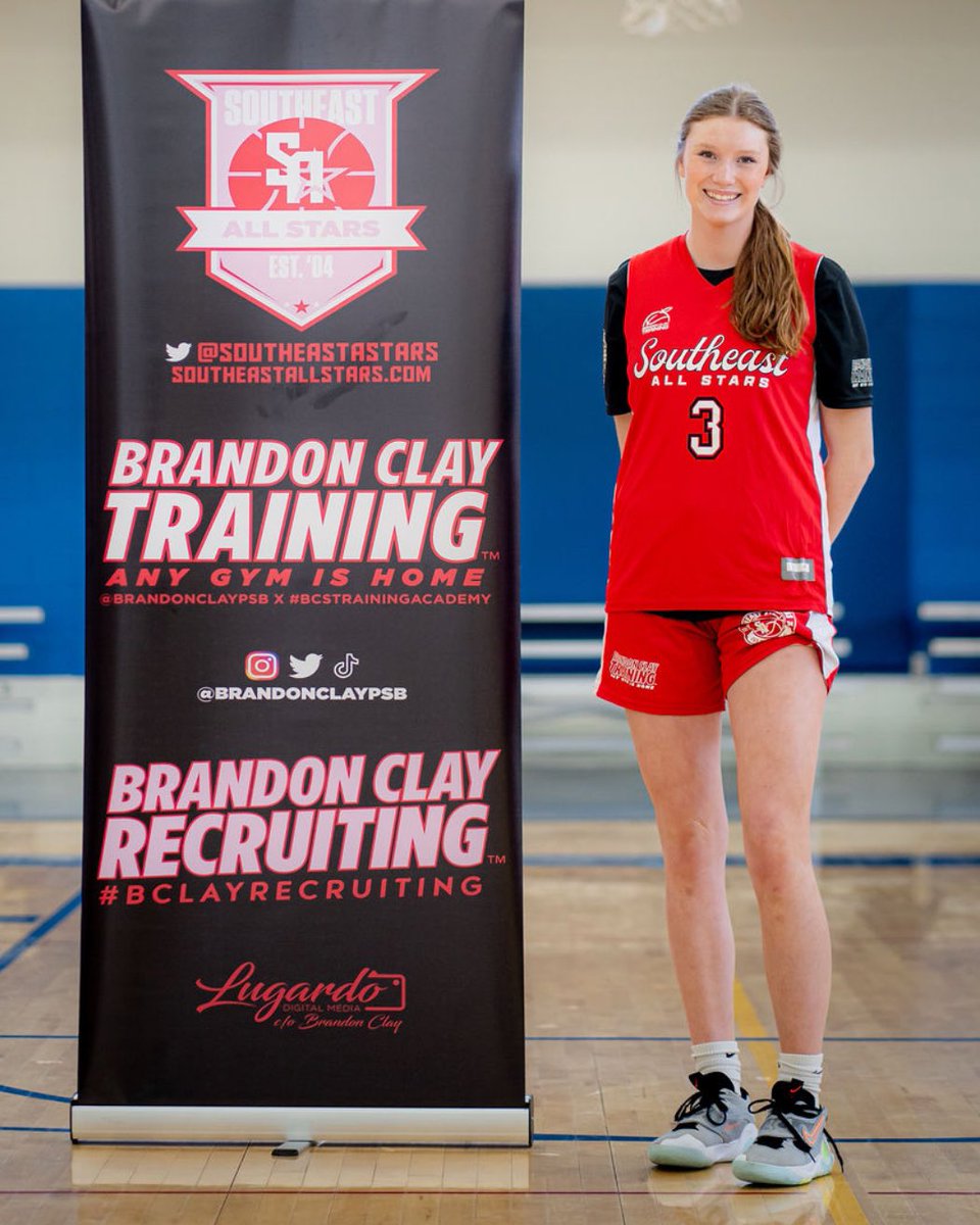 Brandon Clay Recruiting x Southeast All Stars ❤️🖤🤍 @southeastastars x #bclayrecruiting YOU CAN GO ANYWHERE FROM HERE! ‘25 P Elizabeth Wynn of Oconee County (GA) is picking up recruiting traction heading into April eval. Legitimate 6-foot-2 plus option in the frontcourt.