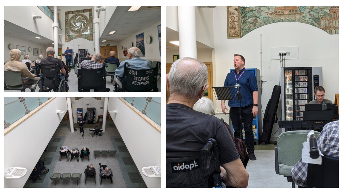 @WelshNatOpera's concert at St. David's #Hospital is remarkable. Despite initial hesitation from some patients, their decision to attend is always met with no regrets. @CraigYates and Dan's performances bring solaceful moments. @CavuhbArts @HealthCharity @RPB_CAV #ElderCare